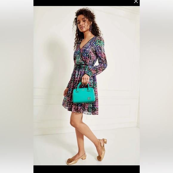 Kate Spade Metallic Polka Dot Mini Dress in Make Magic - Picture 4 of 12